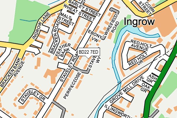 BD22 7ED map - OS OpenMap – Local (Ordnance Survey)