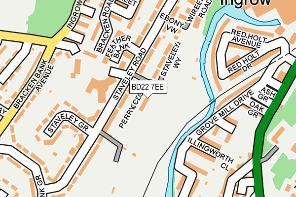 BD22 7EE map - OS OpenMap – Local (Ordnance Survey)