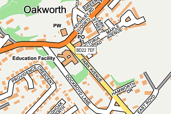 BD22 7EF map - OS OpenMap – Local (Ordnance Survey)