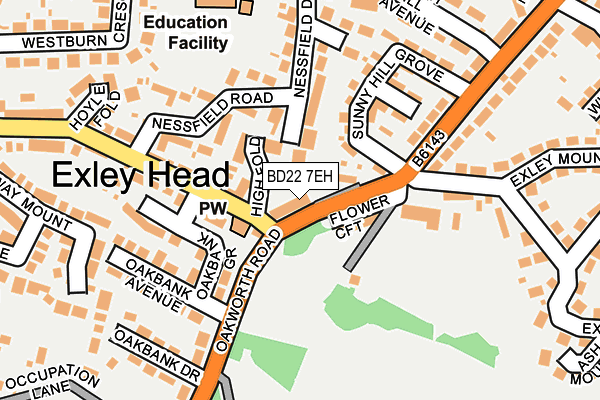 BD22 7EH map - OS OpenMap – Local (Ordnance Survey)