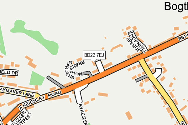 BD22 7EJ map - OS OpenMap – Local (Ordnance Survey)