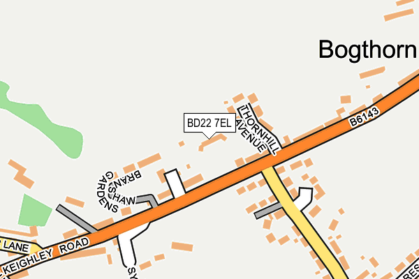 BD22 7EL map - OS OpenMap – Local (Ordnance Survey)