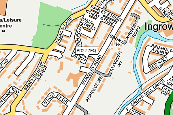 BD22 7EQ map - OS OpenMap – Local (Ordnance Survey)