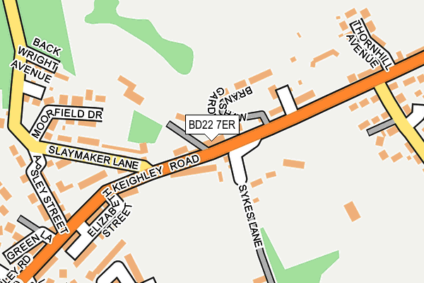 BD22 7ER map - OS OpenMap – Local (Ordnance Survey)