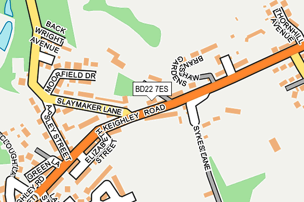 BD22 7ES map - OS OpenMap – Local (Ordnance Survey)