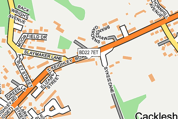 BD22 7ET map - OS OpenMap – Local (Ordnance Survey)