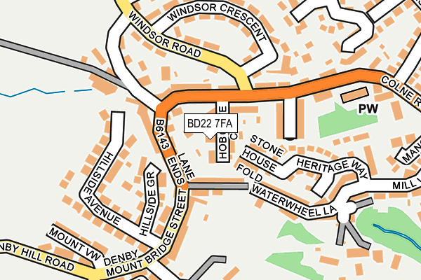 BD22 7FA map - OS OpenMap – Local (Ordnance Survey)