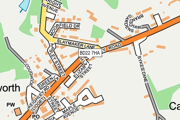 BD22 7HA map - OS OpenMap – Local (Ordnance Survey)