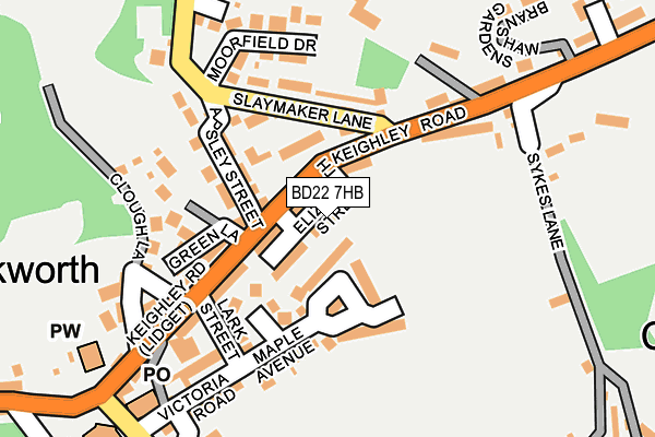 BD22 7HB map - OS OpenMap – Local (Ordnance Survey)