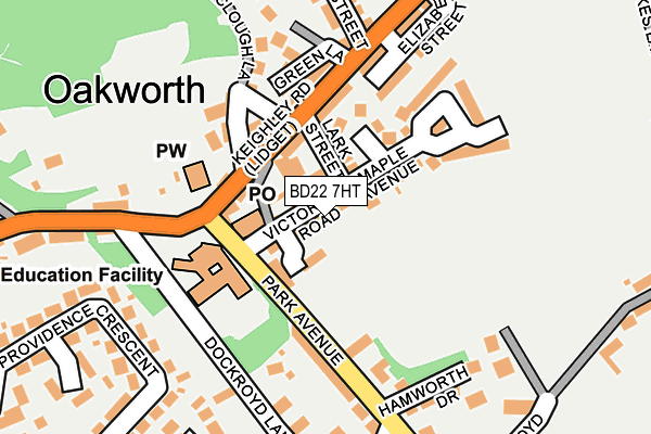 BD22 7HT map - OS OpenMap – Local (Ordnance Survey)