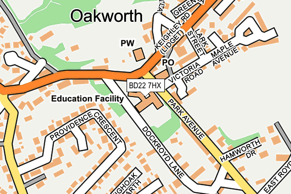 BD22 7HX map - OS OpenMap – Local (Ordnance Survey)