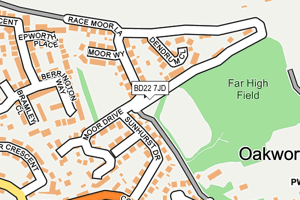 BD22 7JD map - OS OpenMap – Local (Ordnance Survey)