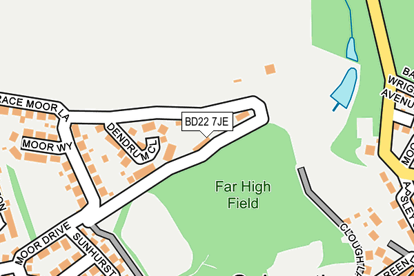 BD22 7JE map - OS OpenMap – Local (Ordnance Survey)