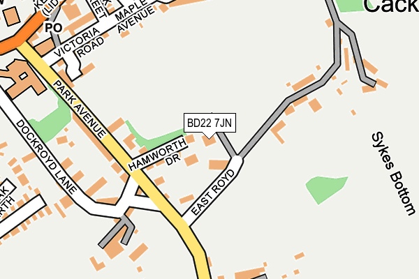 BD22 7JN map - OS OpenMap – Local (Ordnance Survey)