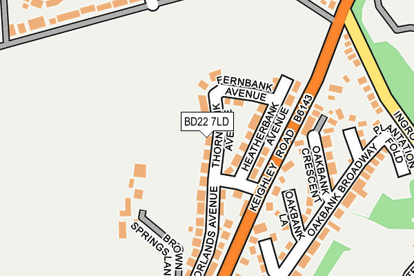 BD22 7LD map - OS OpenMap – Local (Ordnance Survey)