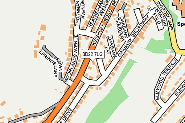 BD22 7LG map - OS OpenMap – Local (Ordnance Survey)