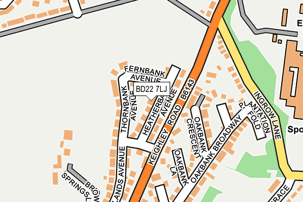 BD22 7LJ map - OS OpenMap – Local (Ordnance Survey)