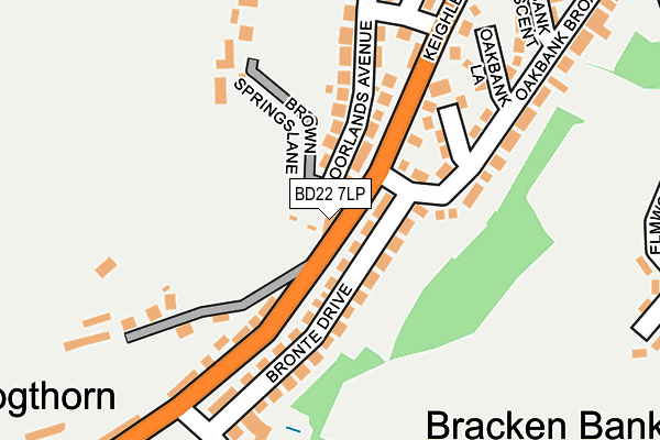 BD22 7LP map - OS OpenMap – Local (Ordnance Survey)