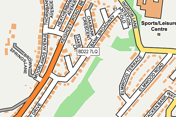 BD22 7LQ map - OS OpenMap – Local (Ordnance Survey)