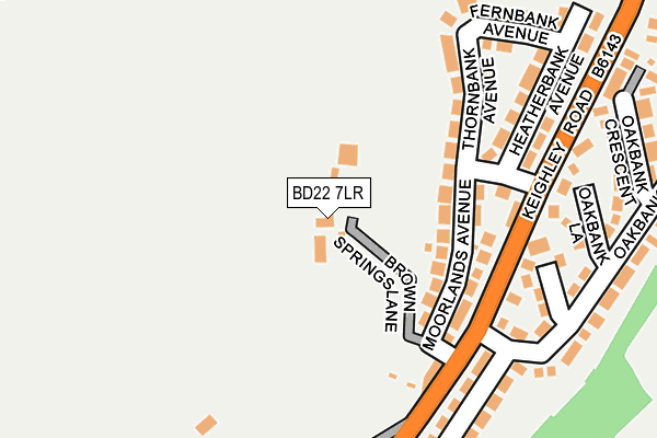 BD22 7LR map - OS OpenMap – Local (Ordnance Survey)