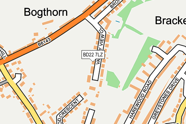 BD22 7LZ map - OS OpenMap – Local (Ordnance Survey)