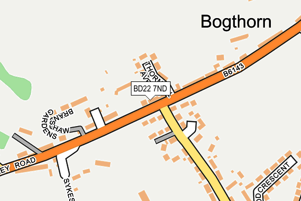 BD22 7ND map - OS OpenMap – Local (Ordnance Survey)