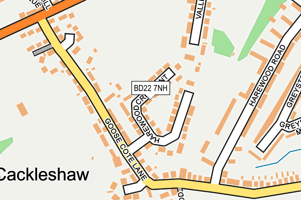 BD22 7NH map - OS OpenMap – Local (Ordnance Survey)