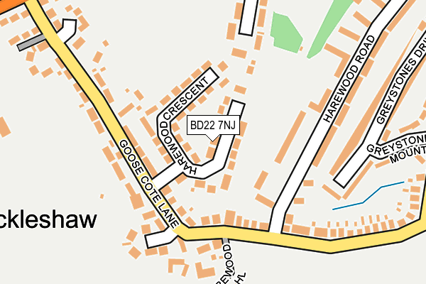 BD22 7NJ map - OS OpenMap – Local (Ordnance Survey)