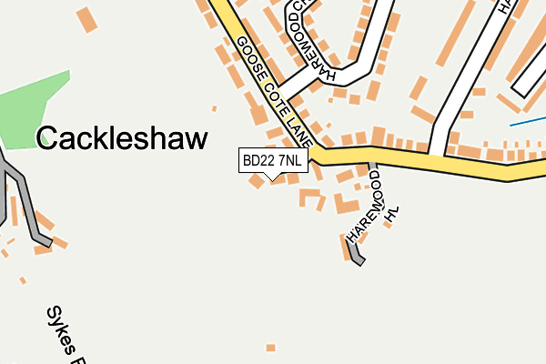 BD22 7NL map - OS OpenMap – Local (Ordnance Survey)