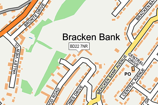 BD22 7NR map - OS OpenMap – Local (Ordnance Survey)