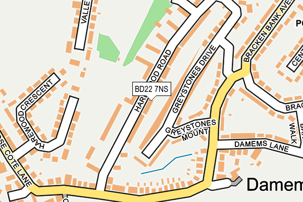 BD22 7NS map - OS OpenMap – Local (Ordnance Survey)