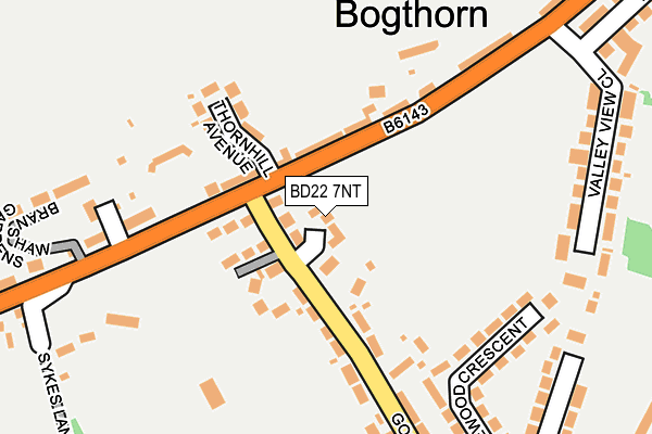 BD22 7NT map - OS OpenMap – Local (Ordnance Survey)