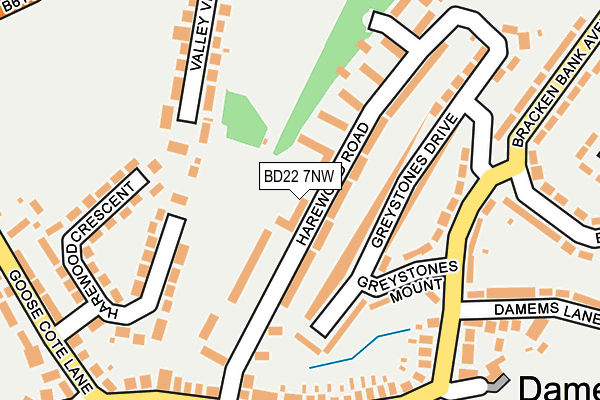 BD22 7NW map - OS OpenMap – Local (Ordnance Survey)