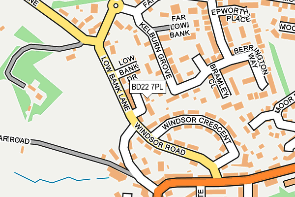 BD22 7PL map - OS OpenMap – Local (Ordnance Survey)