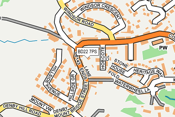 BD22 7PS map - OS OpenMap – Local (Ordnance Survey)