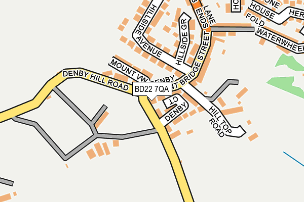 BD22 7QA map - OS OpenMap – Local (Ordnance Survey)