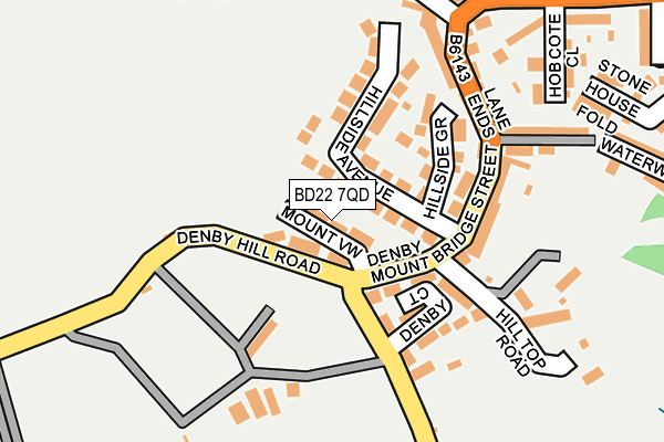 BD22 7QD map - OS OpenMap – Local (Ordnance Survey)
