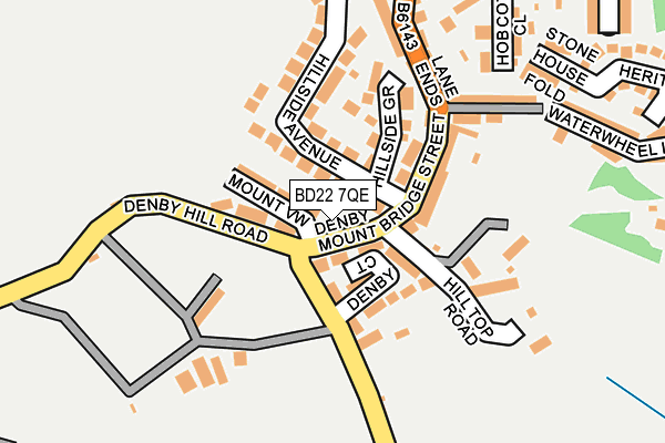 BD22 7QE map - OS OpenMap – Local (Ordnance Survey)