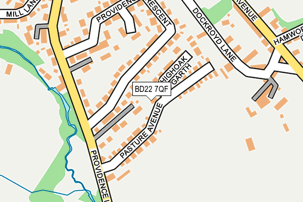 BD22 7QF map - OS OpenMap – Local (Ordnance Survey)