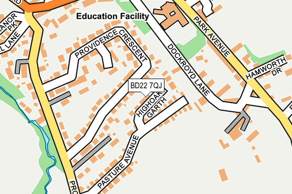 BD22 7QJ map - OS OpenMap – Local (Ordnance Survey)