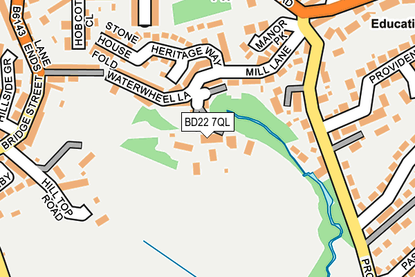 BD22 7QL map - OS OpenMap – Local (Ordnance Survey)