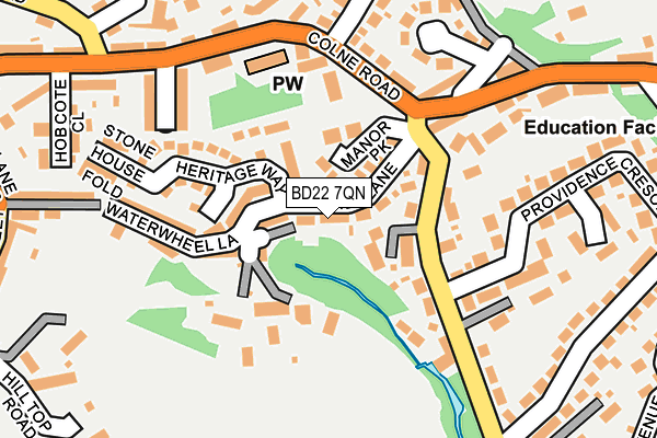 BD22 7QN map - OS OpenMap – Local (Ordnance Survey)