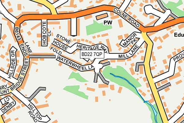 BD22 7QP map - OS OpenMap – Local (Ordnance Survey)