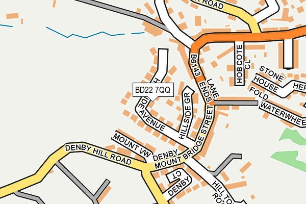 BD22 7QQ map - OS OpenMap – Local (Ordnance Survey)