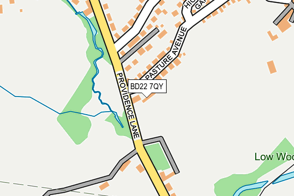 BD22 7QY map - OS OpenMap – Local (Ordnance Survey)