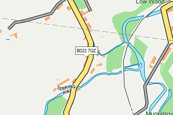 BD22 7QZ map - OS OpenMap – Local (Ordnance Survey)
