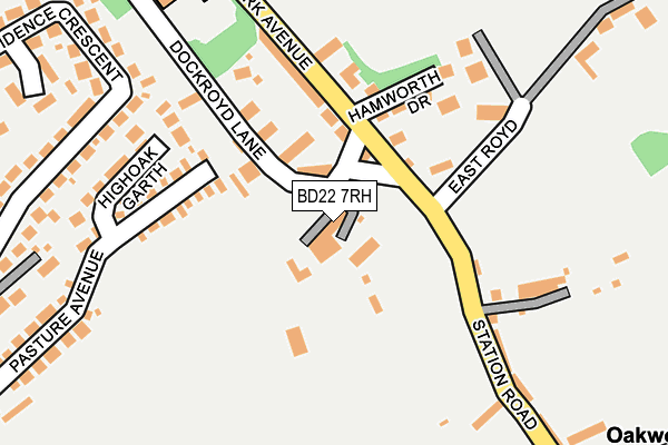 BD22 7RH map - OS OpenMap – Local (Ordnance Survey)