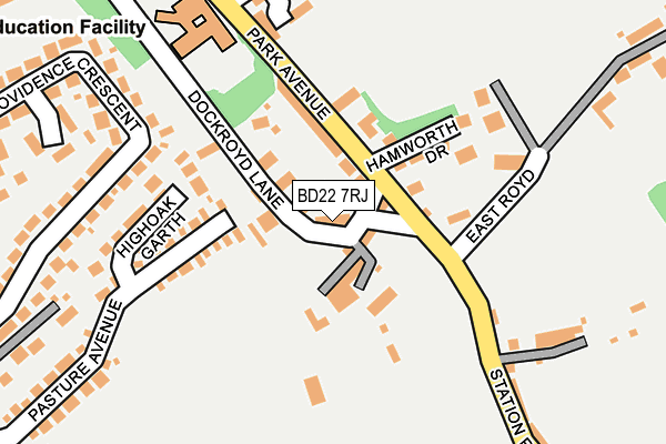 BD22 7RJ map - OS OpenMap – Local (Ordnance Survey)