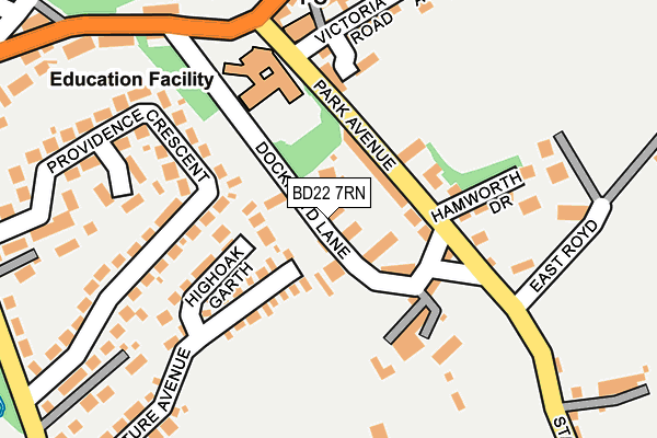 BD22 7RN map - OS OpenMap – Local (Ordnance Survey)