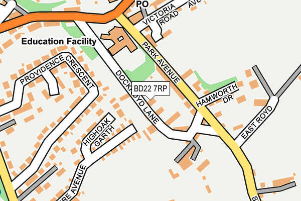 BD22 7RP map - OS OpenMap – Local (Ordnance Survey)